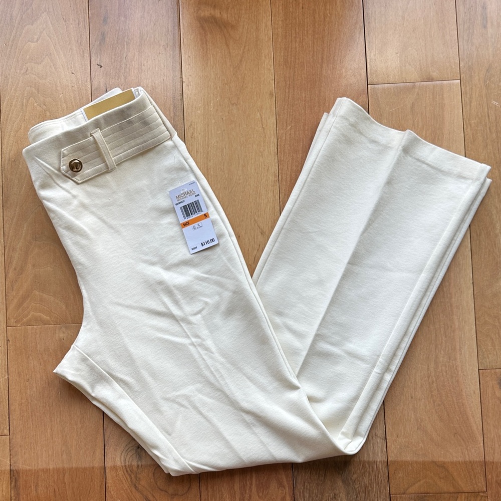 Women's Bootcut Pull On High Rise Cream Pants Size Small Brand New